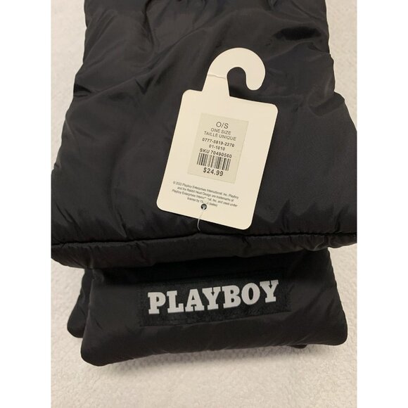 Playboy Puffer Scarf Black New With Tags - Picture 5 of 6